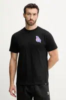 Bavlněné tričko 47 brand MLB Los Angeles Dodgers pánské, černá barva, s potiskem, BB012TMMADL658108JK