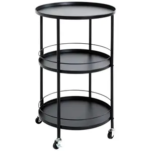 Lomoco SERVÍROVACÍ VOZÍK, černá, 45/75 cm