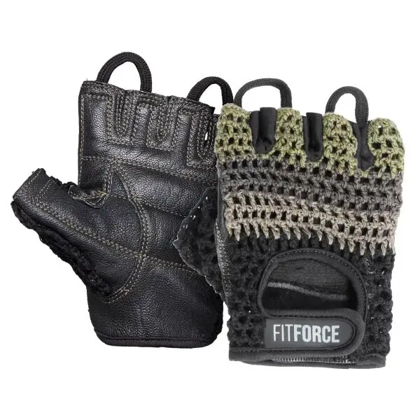 Fitforce KRYPTO Fitness rukavice, černá, velikost