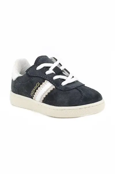 Dětské semišové sneakers boty Primigi tmavomodrá barva, PYM 79040