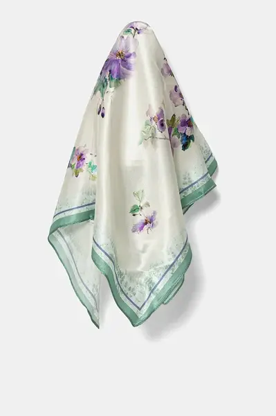 Hedvábný šátek Answear.LAB dámský, fialová barva