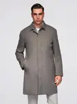 Ombre Men's minimalist coat with detachable vest - ash