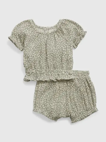 Zelený baby set top a šortky GAP