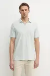 Polo tričko s lněnou směsí Calvin Klein