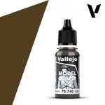 Modelářská barva Vallejo 18ml – 740 Cam. Middle Brown