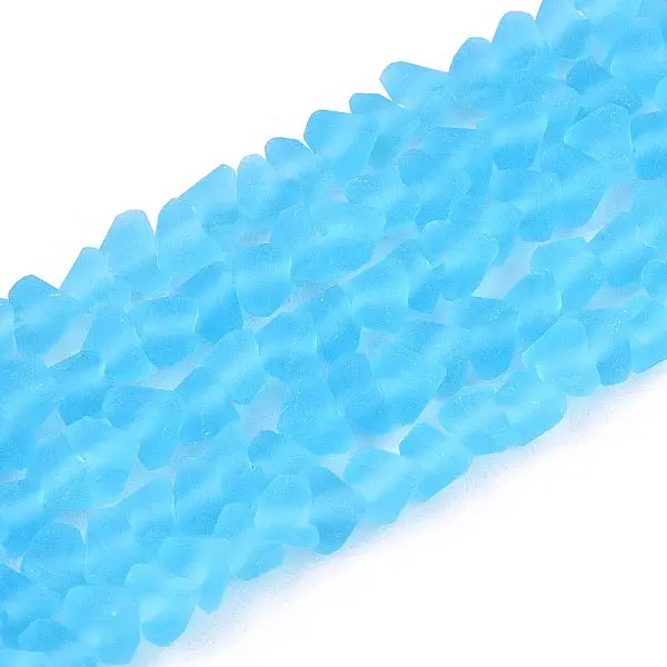 Frosted Transparent Glass Beads