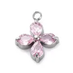 304 Stainless Steel Micro Pave Cubic Zirconia Pendants