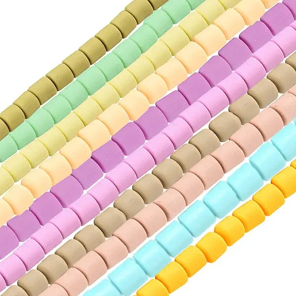 610Pcs 10 Colors Handmade Polymer Clay Bead Strands