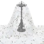 Flower Pattern Milk Fiber Mesh Fabric