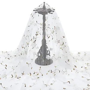 Flower Pattern Milk Fiber Mesh Fabric