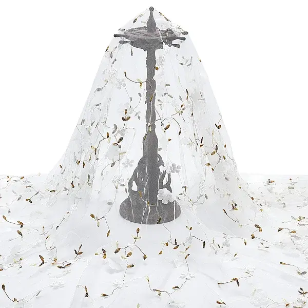 Flower Pattern Milk Fiber Mesh Fabric