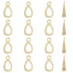 Brass Pave Clear Cubic Zirconia Pendants