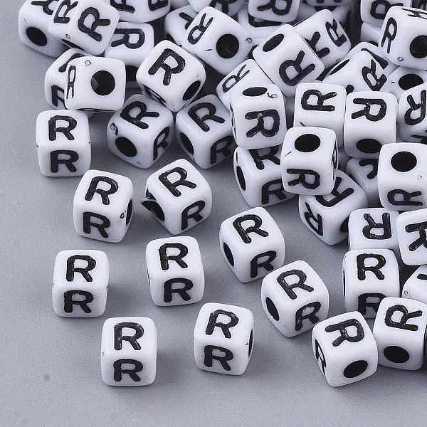 White Opaque Acrylic Beads
