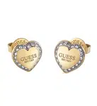 Guess Blyštivé srdíčkové náušnice Fine Heart JUBE01427JWYGT/U