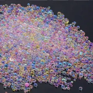 AB Color Plated 3D Nail Art Glass Mini Ball Beads