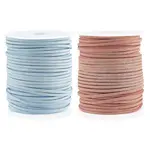 2 Rolls 2 Colors Flat Faux Suede Cord