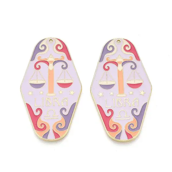 Rack Plating Alloy and Enamel Big Pendants