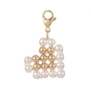 Shell Pearl Heart Pendant Decorations