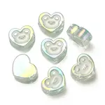UV Plating Rainbow Iridescent Acrylic Enamel Beads