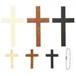 30Pcs 6 Styles Wood Pendants