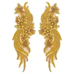 Flower & Leaf Glass Rhinestone Embroidery Cloth Sew on Appliques