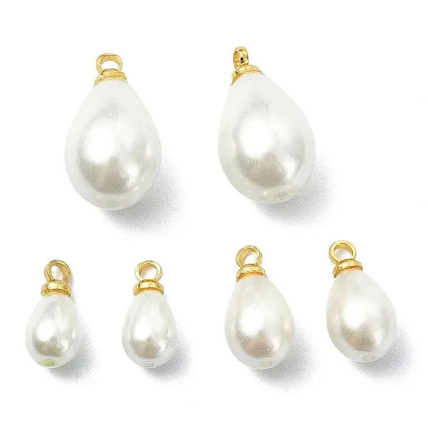 3Pcs 3 Styles Glass Pearl Pendants