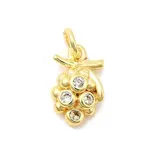 Brass Micro Pave Cubic Zirconia Charms