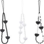 Heart Acrylic & Resin Beads Mobile Straps