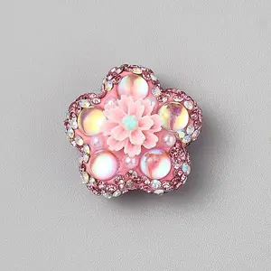 Handmade Polymer Clay Rhiestone Beads