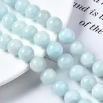 Natural Dyed Yellow Jade Gemstone Bead Strands