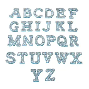 Alphabet Resin Rhinestone Patches
