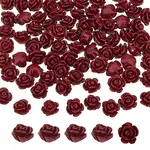 80Pcs Synthetic Cinnabar Beads