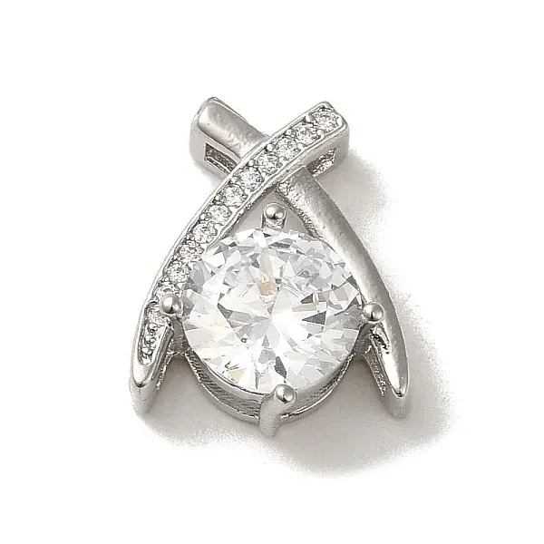 Micro Pave Clear Cubic Zirconia Pendants