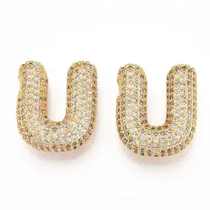 Brass Micro Pave Cubic Zirconia Pendants
