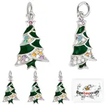 Christmas Theme 10Pcs Brass Cubic Zirconia Pendants