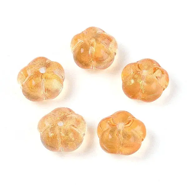 Transparent Glass Flower Beads