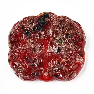 Handmade Gold Sand Lampwork Links Connectors