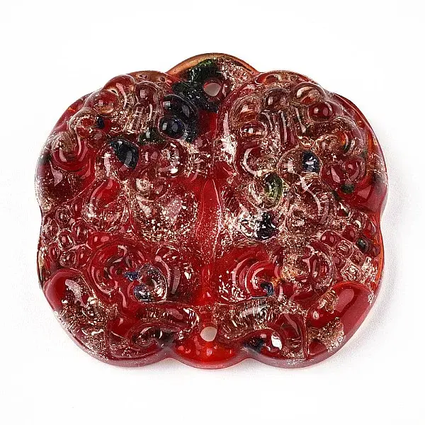 Handmade Gold Sand Lampwork Links Connectors