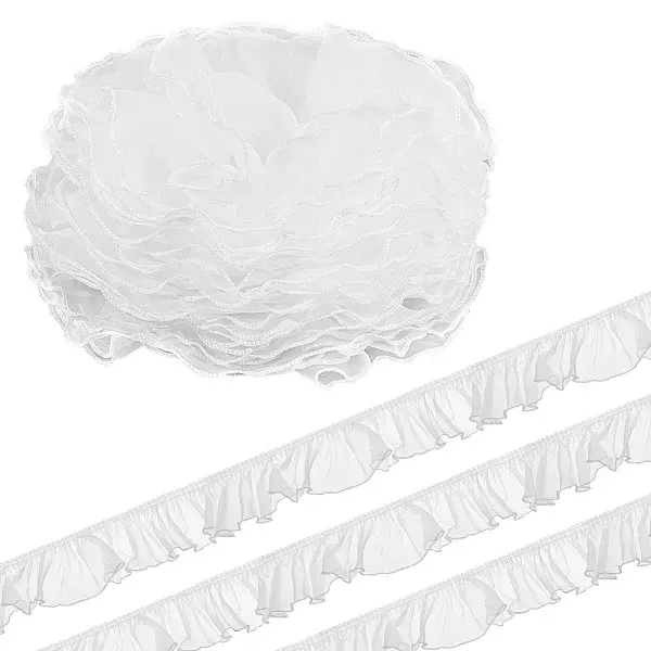 6M Organza Lace Trim Fabric
