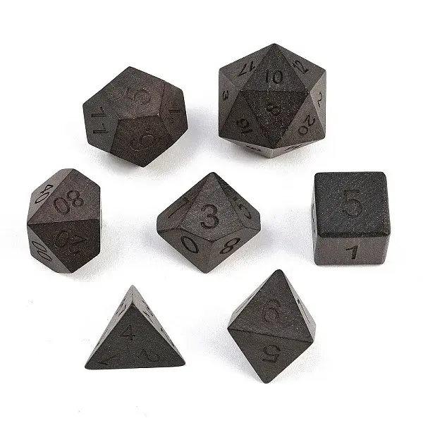 Natural Wood Polyhedral Dice Set
