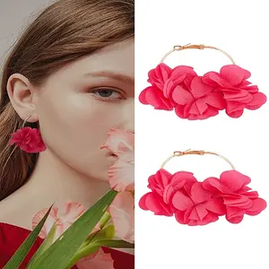 1 Piar Alloy Hoop Earrings