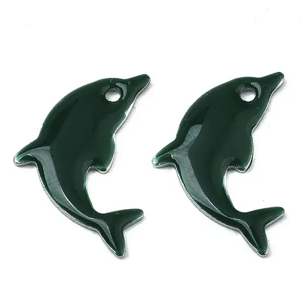 201 Stainless Steel Enamel Pendants