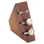 3-Slot Wood Finger Rings Display Plate