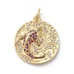 Brass Micro Pave Cubic Zirconia Pendants