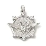 Rack Plating Brass Micro Pave Cubic Zirconia Pendants