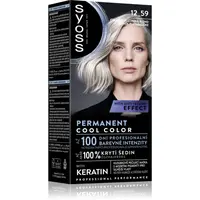 Syoss Permanent Cool Color permanentní barva na vlasy s chladným podtónem odstín 12_59 Chladná platinová blond 1 ks