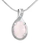 Silvego Stříbrný přívěsek s přírodním růženínem JST14810RU