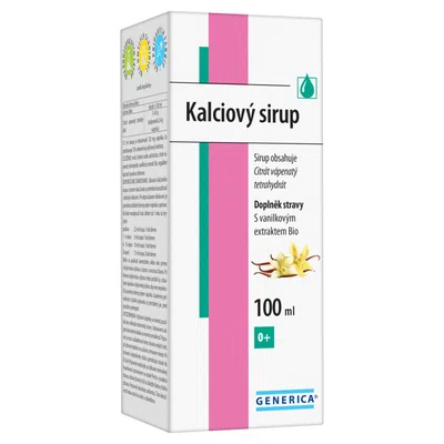 GENERICA Kalciový sirup s vanilkovou příchutí 100 ml