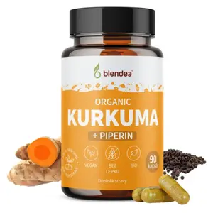 BLENDEA Kurkuma + Pipperin BIO 90 kapslí