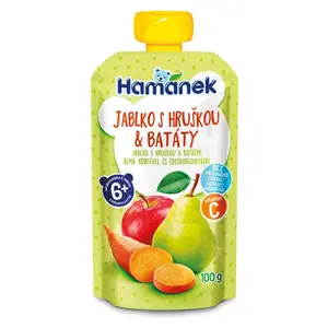 HAMÁNEK Jablko s hruškou a batáty 6m+ 100 g